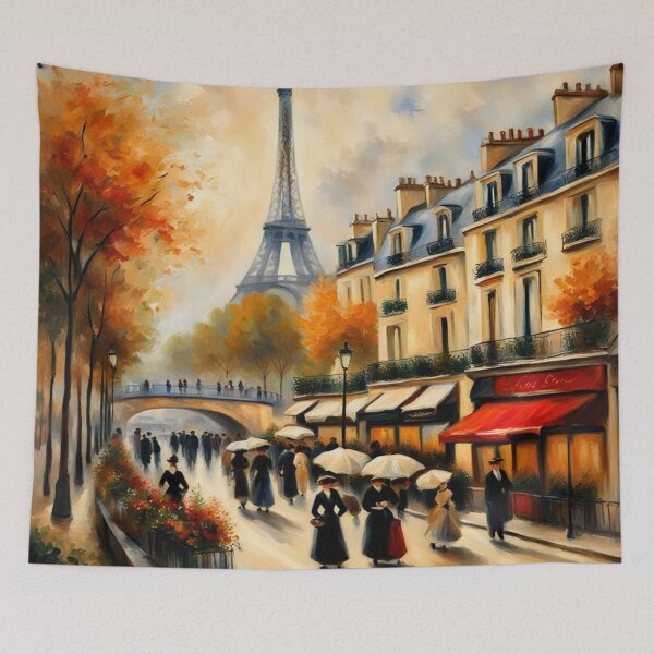 Item preview, Paris street scene with Eiffel Tower designed and sold by JackFreestone.