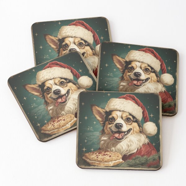 Artikelvorschau, Waliser Corgi im Weihnachtsmann entworfen und verkauft von pencil-art98.