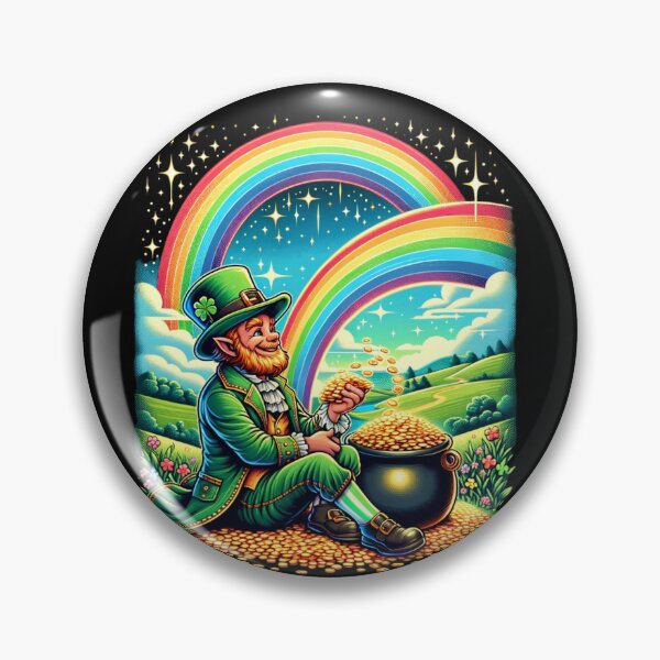 Item preview, "Luck's Bounty - Leprechaun with Pot of Gold" designed and sold by ChromaticBlend.