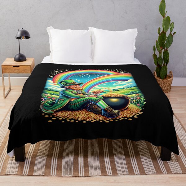 Item preview, "Luck's Bounty - Leprechaun with Pot of Gold" designed and sold by ChromaticBlend.