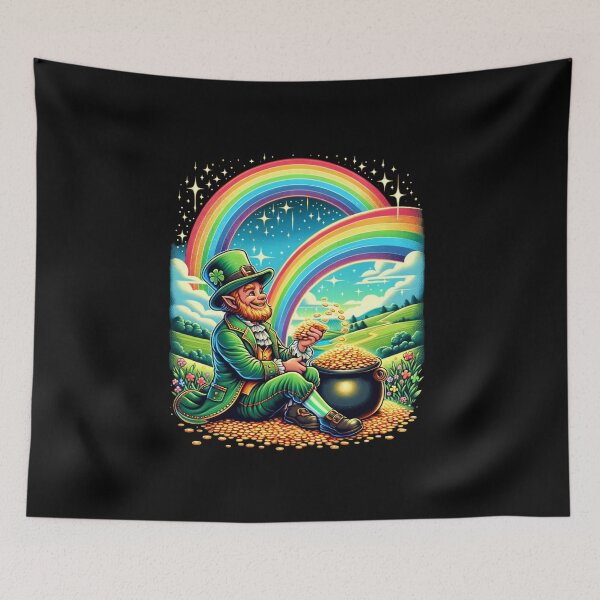 Item preview, "Luck's Bounty - Leprechaun with Pot of Gold" designed and sold by ChromaticBlend.