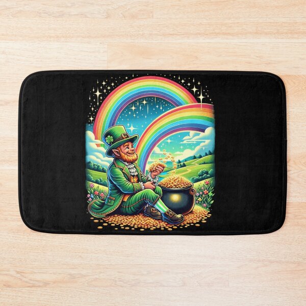 Item preview, "Luck's Bounty - Leprechaun with Pot of Gold" designed and sold by ChromaticBlend.