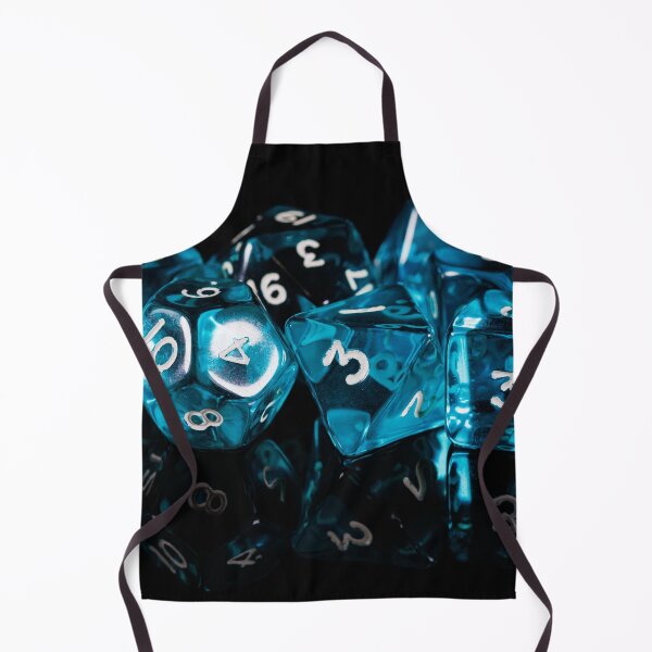 Item preview, A full set of turquoise gaming dice on a black background designed and sold by Giuseppe Cammino.