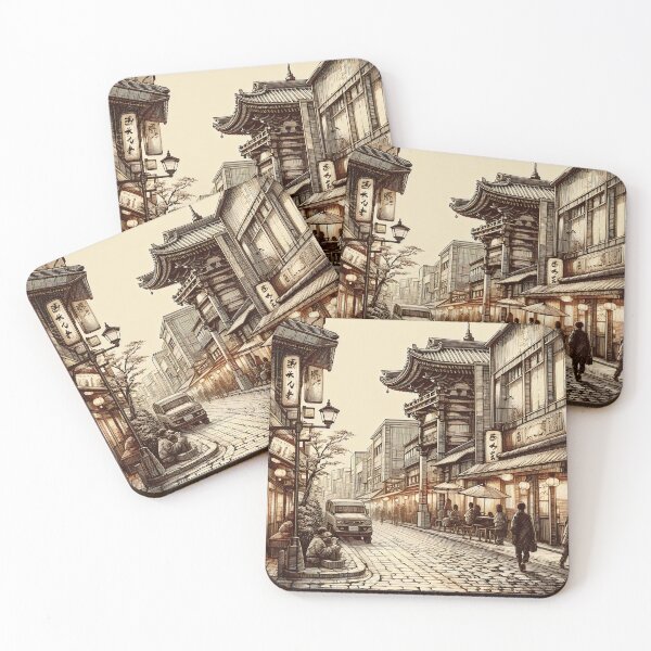 Item preview, Whispers of the Past: Japanese Street Scene designed and sold by PictorialWhimsy.