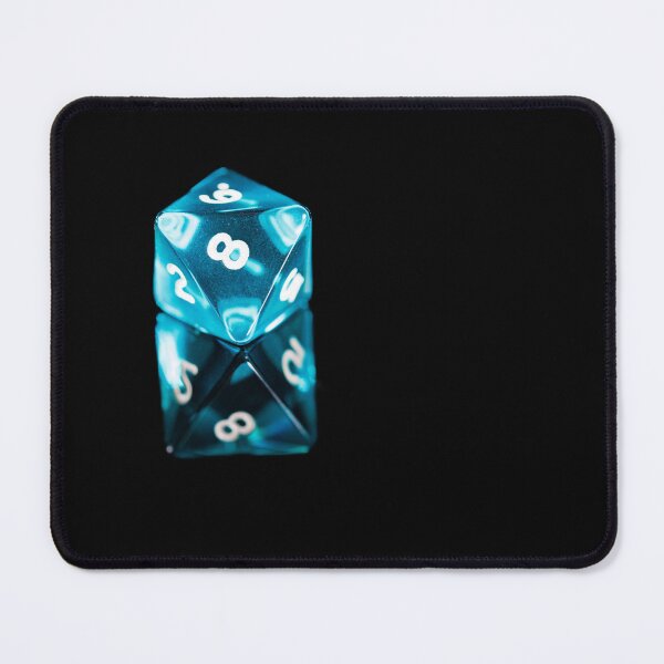 Item preview, A turquoise 8-sided gaming dice on a black background designed and sold by Giuseppe Cammino.