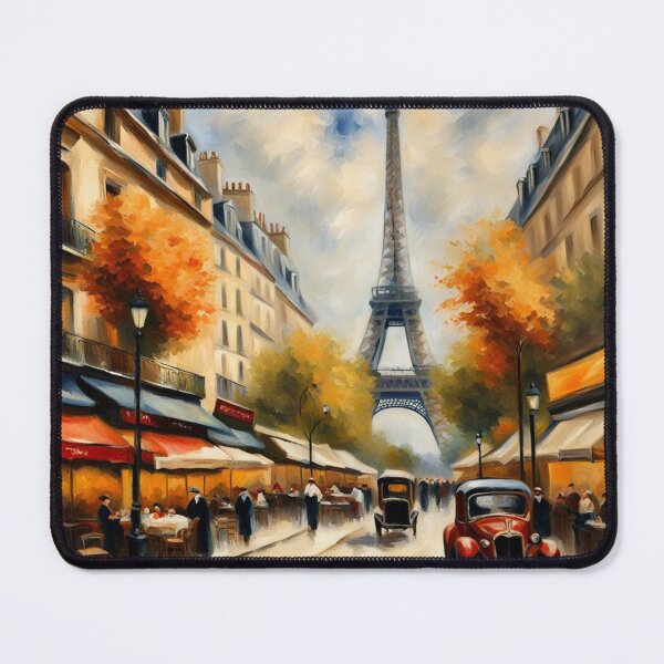 Item preview, Paris street with Eiffel Tower and cars designed and sold by JackFreestone.