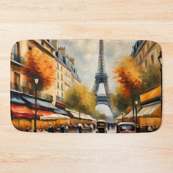 Item preview, Paris street with Eiffel Tower and cars designed and sold by JackFreestone.