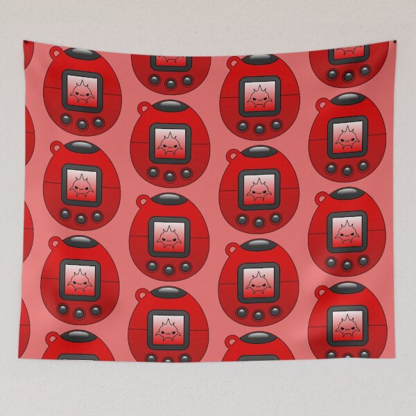 Item preview, kawaii red virtual pet machine designed and sold by kittybox.