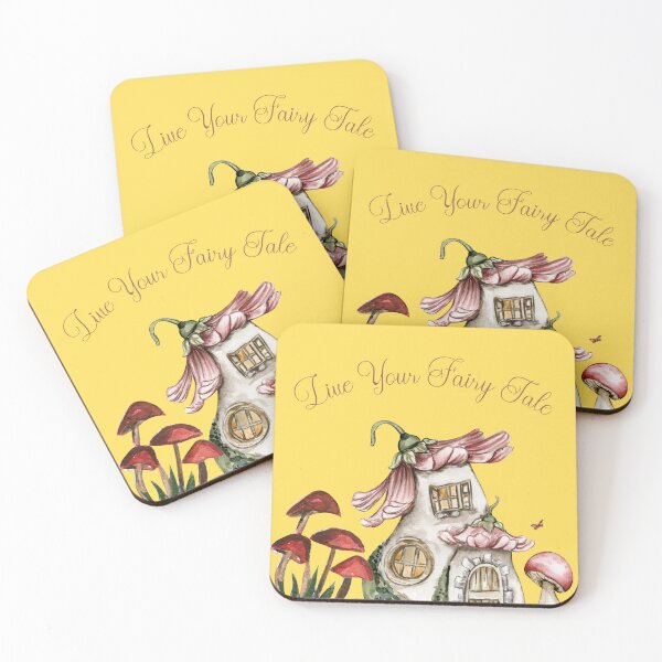 Item preview, Live Your Fairy Tale – Yellow designed and sold by Flapi Home.