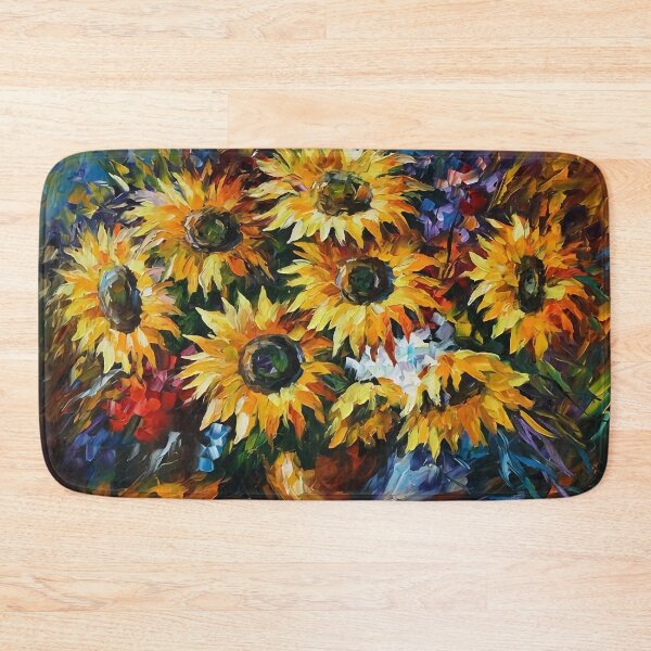 Item preview, Yellow sunflowers in the room, flowers in a vase, still life painting, Leonid Afremov designed and sold by clon-dot-net.