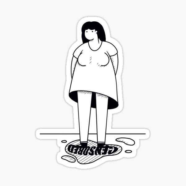 Item preview, Censored girl  designed and sold by ArtieFly.