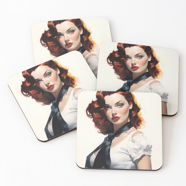 Item preview, Pin-Up Majesty Beguiles with Auburn Tresses designed and sold by Retro Type.