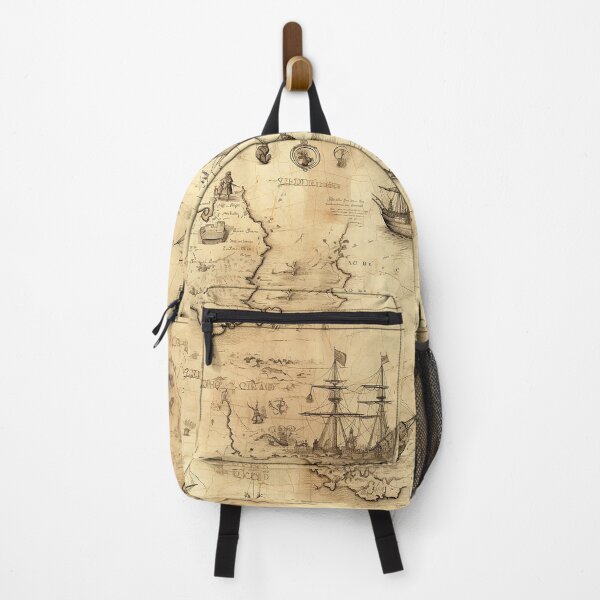 Item preview, Vintage Pirats map pattern designed and sold by Reichcorp.