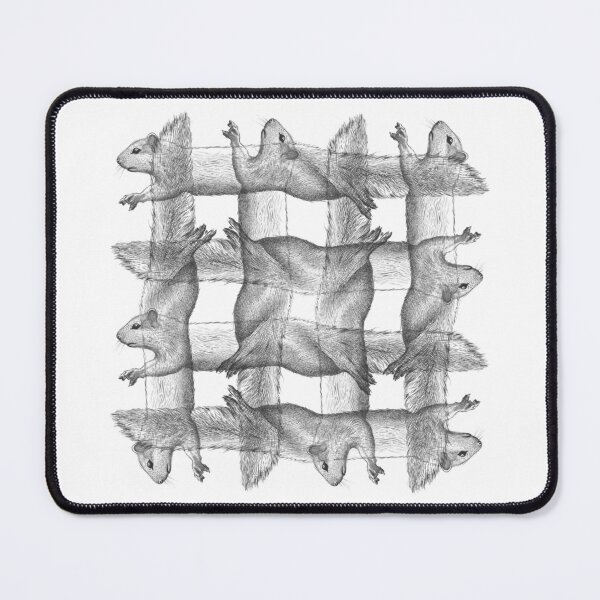 Item preview, Squirrel Pattern Gray Digital Illustration  designed and sold by Wiggly Lines.