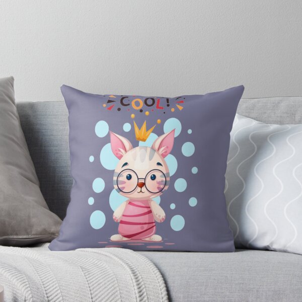 Item preview, funny cartoon cat cool pink queen  designed and sold by dimaxstore.