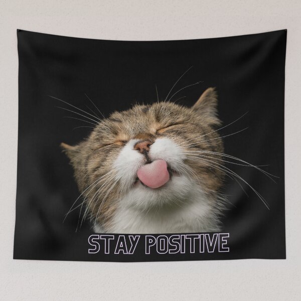 Item preview, Having a cat as a pet is something that helps make life more enjoyable.Stay positive during difficult times. designed and sold by attakorn.