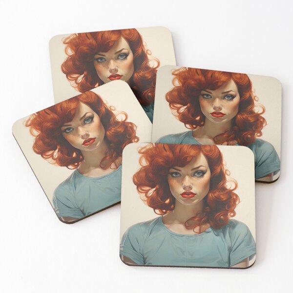 Item preview, Flaming Beauty Sets Hearts Aflutter designed and sold by Retro Type.