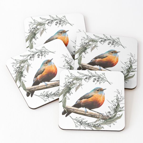 Item preview, Rockwarbler in wattle wreath designed and sold by InTheLightwood.