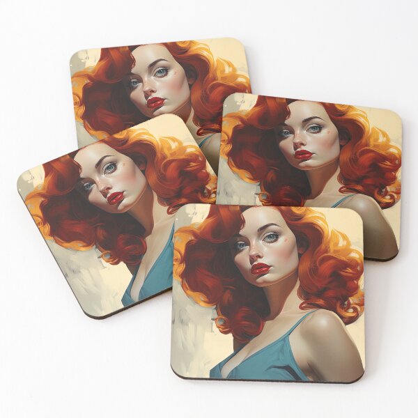 Item preview, Redhead Rebel Exudes Racy Retro Rebelliousness designed and sold by Retro Type.