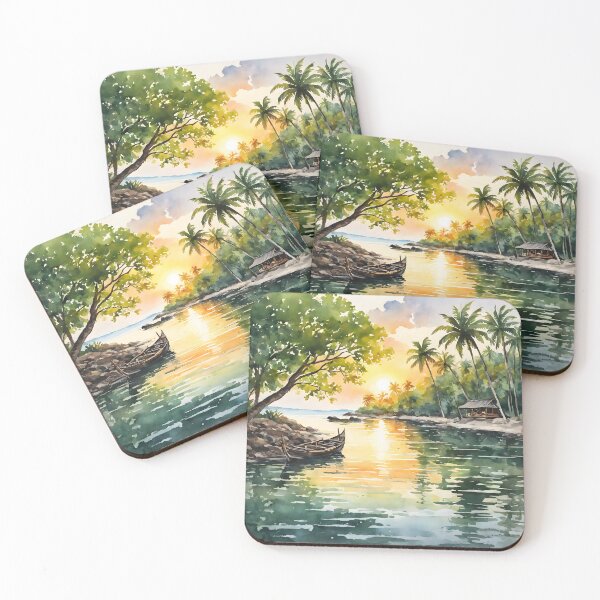 Item preview, Serenity in Watercolors: Havelock Island Sunset designed and sold by LSVart.