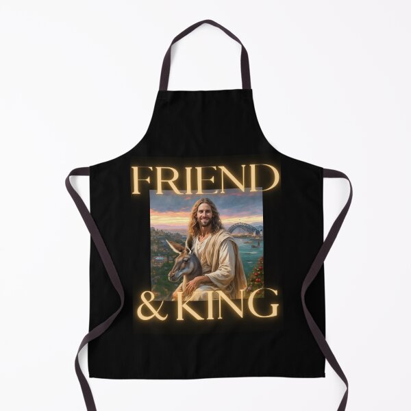 Item preview, Friend and King is Jesus in Sydney Australia christian funny cute gifts  designed and sold by thankful-loco.