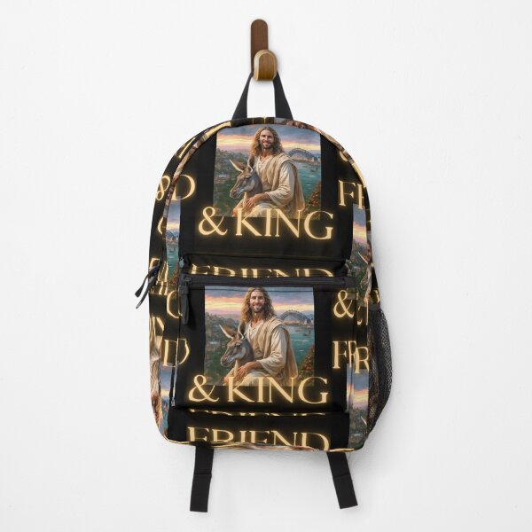 Item preview, Friend and King is Jesus in Sydney Australia christian funny cute gifts designed and sold by thankful-loco.