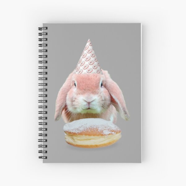 Rabbit Donut Party by Alice Monber Spiral Notebook