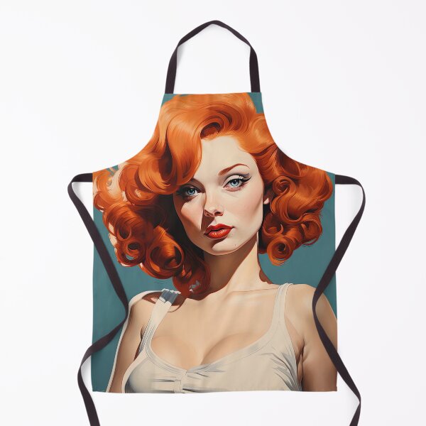 Item preview, Sultry Seductress Letting Crimson Curls Flow designed and sold by Retro Type.