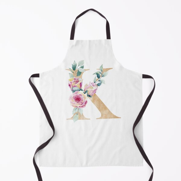 Item preview, Watercolor floral letter K with roses. Personalized Monogram. designed and sold by tapilipa.