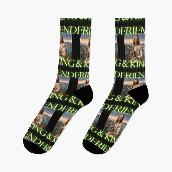 Item preview, Friend and King is Jesus in Sydney Aussie christian funny gifts for easter designed and sold by thankful-loco.