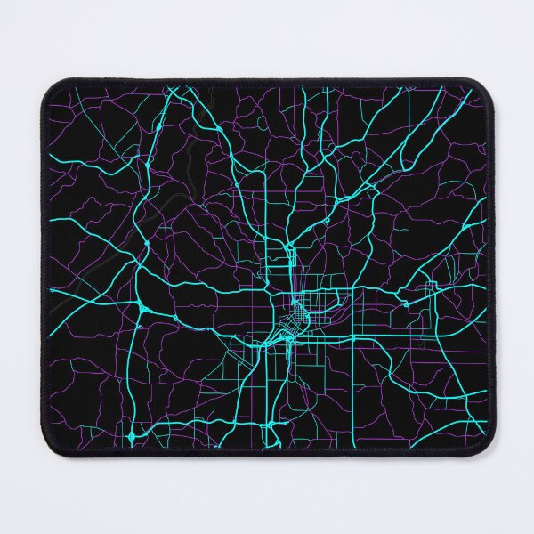 Item preview, Atlanta Georgia City Map - Neon Fantasy designed and sold by StylishStacks.
