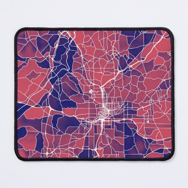 Item preview, Atlanta Georgia City Map - Red-Blue Duotone designed and sold by StylishStacks.