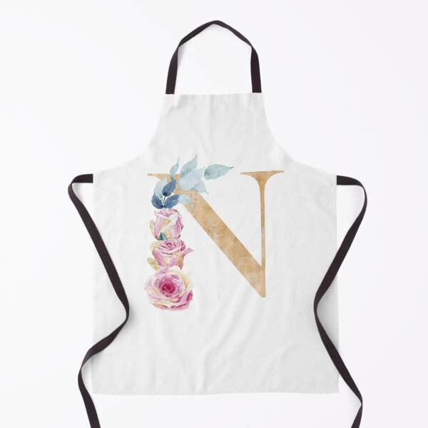 Item preview, Watercolor floral letter N with roses. Personalized Monogram. designed and sold by tapilipa.
