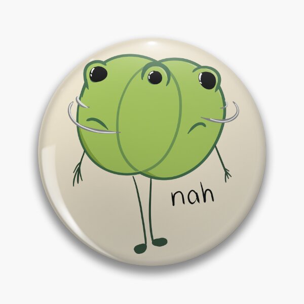Item preview, Shaking head frog disagreeing saying nah doodle designed and sold by hellenjellen.