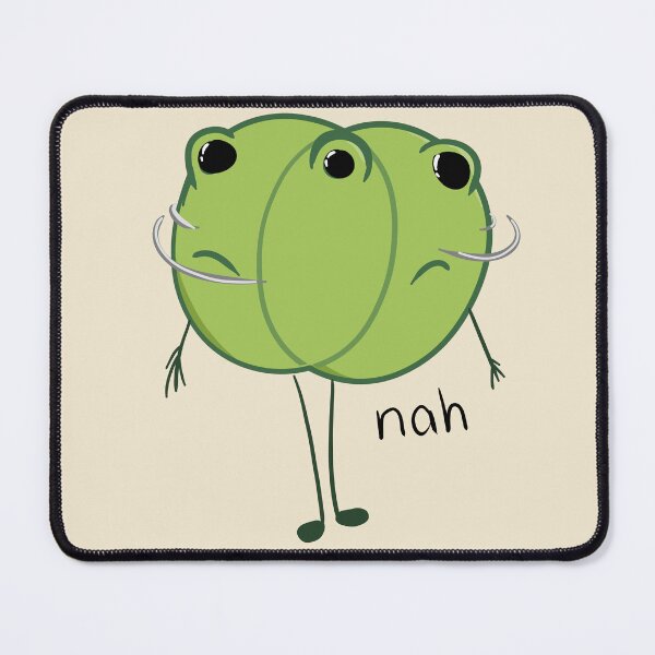 Item preview, Shaking head frog disagreeing saying nah doodle designed and sold by hellenjellen.