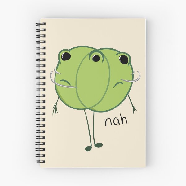 Item preview, Shaking head frog disagreeing saying nah doodle designed and sold by hellenjellen.