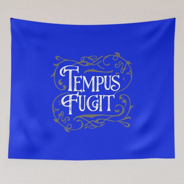 Item preview, Tempus Fugit - Time Flies - Blue Background designed and sold by SorryFrog.