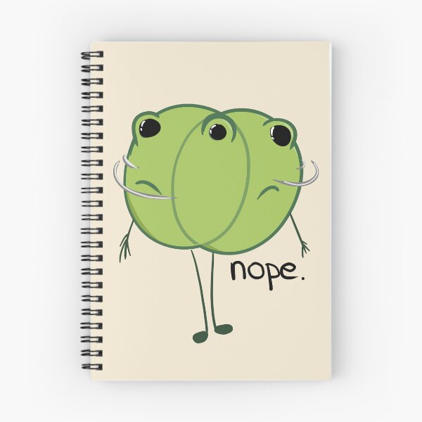 Item preview, Shaking head frog disagreeing saying nope doodle designed and sold by hellenjellen.