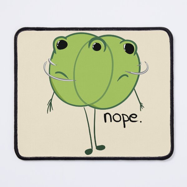 Item preview, Shaking head frog disagreeing saying nope doodle designed and sold by hellenjellen.