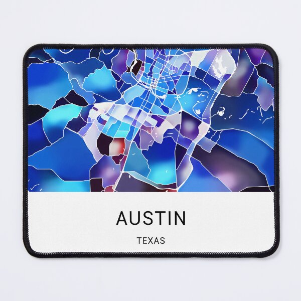 Item preview, Austin Texas Named City Map - Marine Blue designed and sold by StylishStacks.