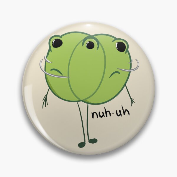 Item preview, Shaking head frog disagreeing saying nuh-uh doodle designed and sold by hellenjellen.