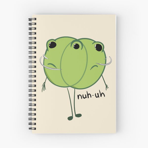 Item preview, Shaking head frog disagreeing saying nuh-uh doodle designed and sold by hellenjellen.