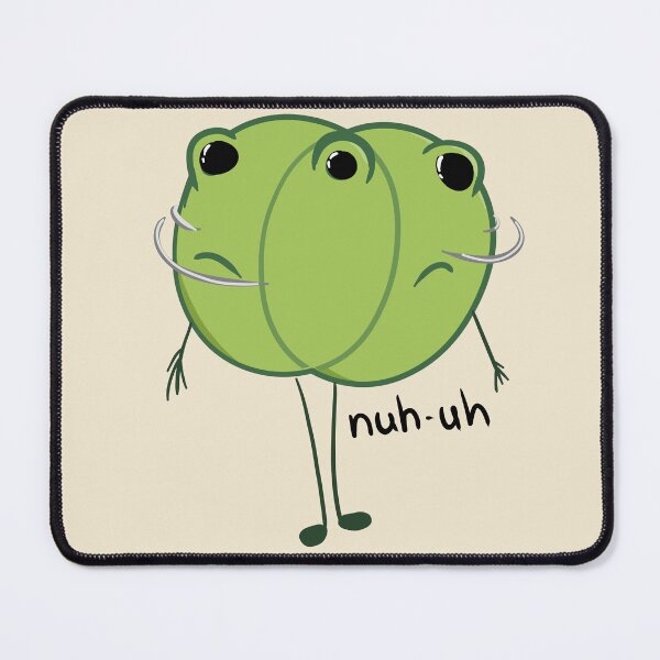 Item preview, Shaking head frog disagreeing saying nuh-uh doodle designed and sold by hellenjellen.