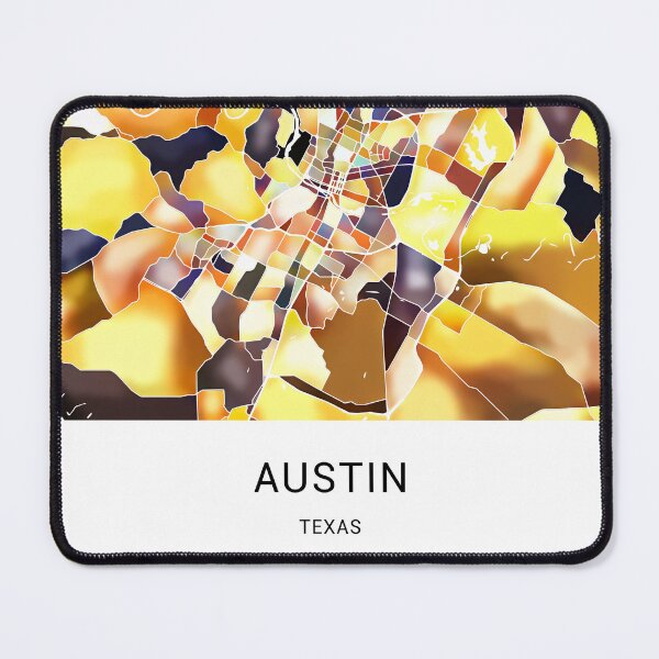 Item preview, Austin Texas Named City Map - Golden Yellow designed and sold by StylishStacks.