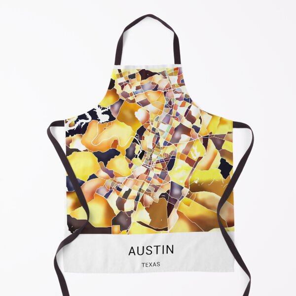 Item preview, Austin Texas Named City Map - Golden Yellow designed and sold by StylishStacks.
