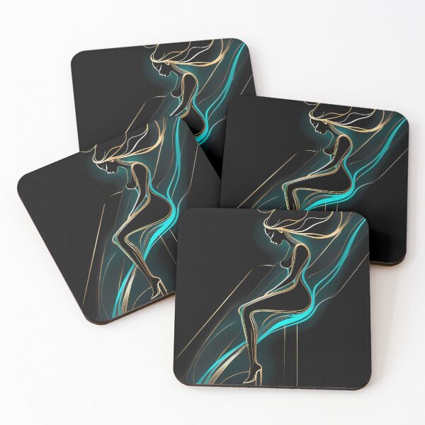 Item preview, Vibrant Art: Female Figures in Pulsating Lines and Energetic Colors. designed and sold by Artedig.