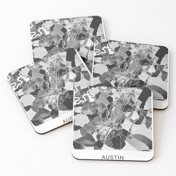 Item preview, Austin Texas Named City Map - Black and White designed and sold by StylishStacks.