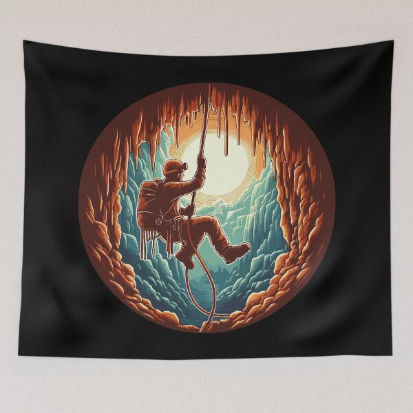 Item preview, Retro Caving explore adventure designed and sold by TomFrontierArt.
