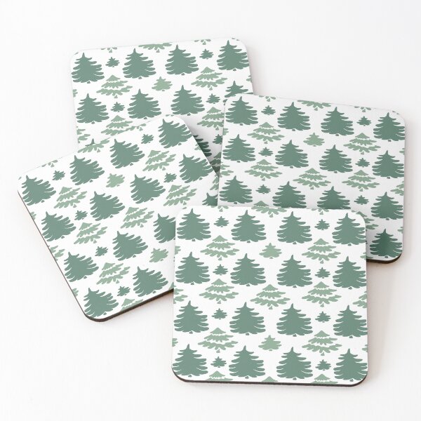 Item preview, Fir trees white designed and sold by ChallaDesign.