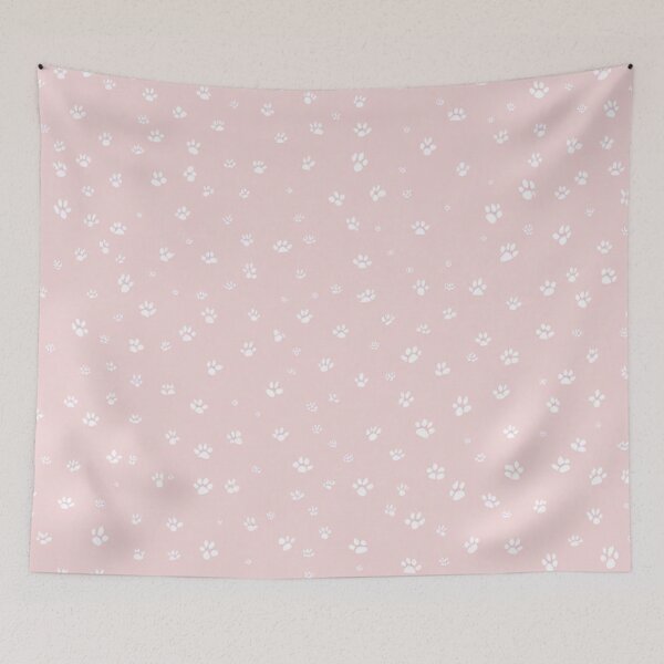 Item preview, Cat Footprints Light Pink Pattern designed and sold by Simplybe1.